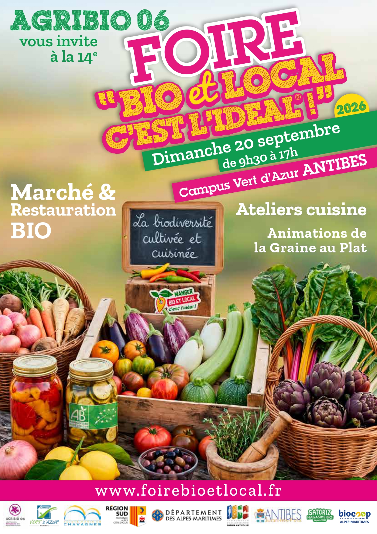 14ème Foire bio et locale d'Antibes, 20 septembre 2026